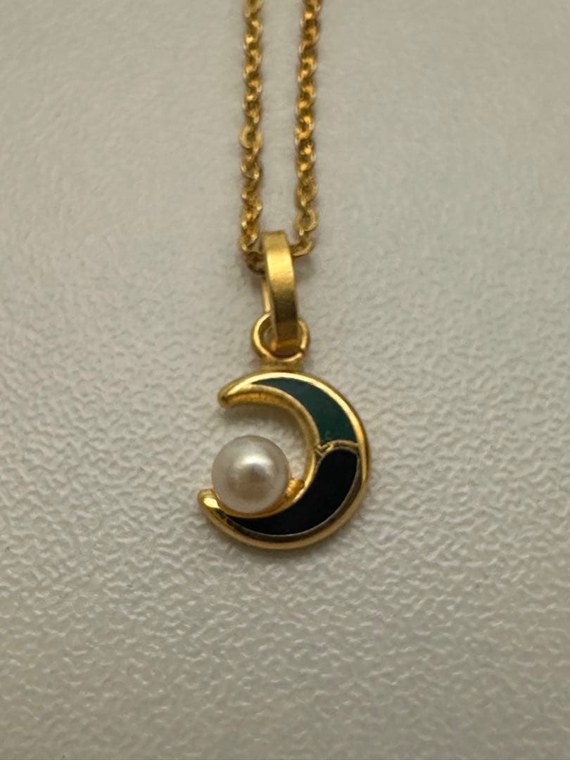 【美品】ミキモト MIKIMOTO 三日月モチーフ ネックレス