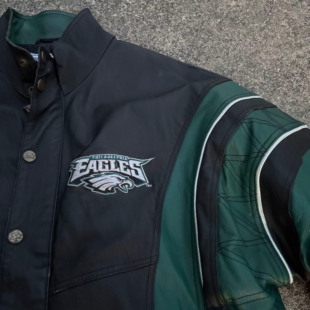フィラデルフィア・イーグルスNFLオールレザージャケット　激レア　90s