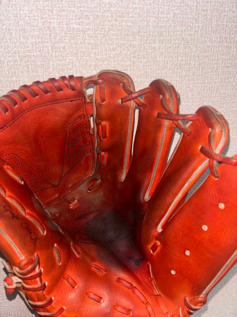 な*と様 ミズノプロ mizunopro 軟式グローブ オレンジ 投手用