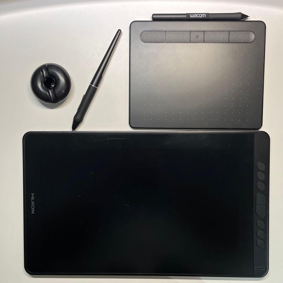 液タブ HUION Kamvas 13 & wacom intuos セット