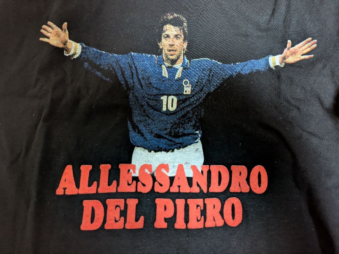 98年フランスWカップ　レアTシャツ　アレッサンドロ・デル・ピエロ (黒)