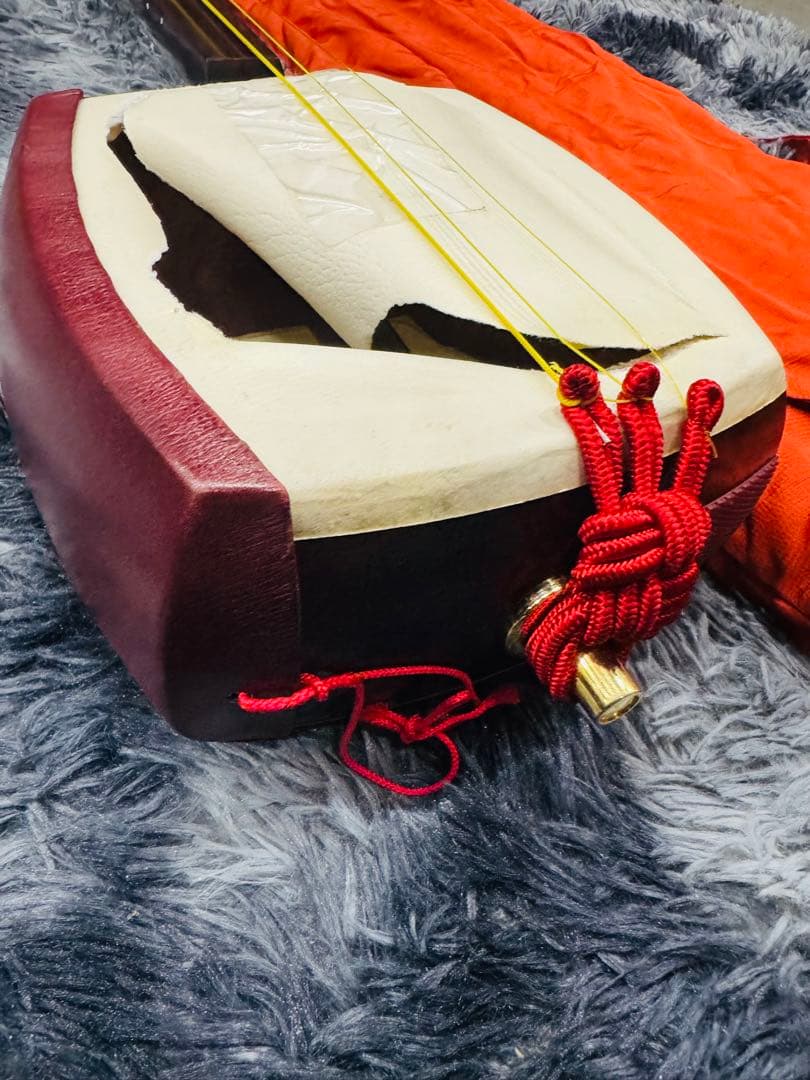 ★津軽三味線 太棹 黒檀糸巻 東さがり 紅木 津軽 民謡 稽古用