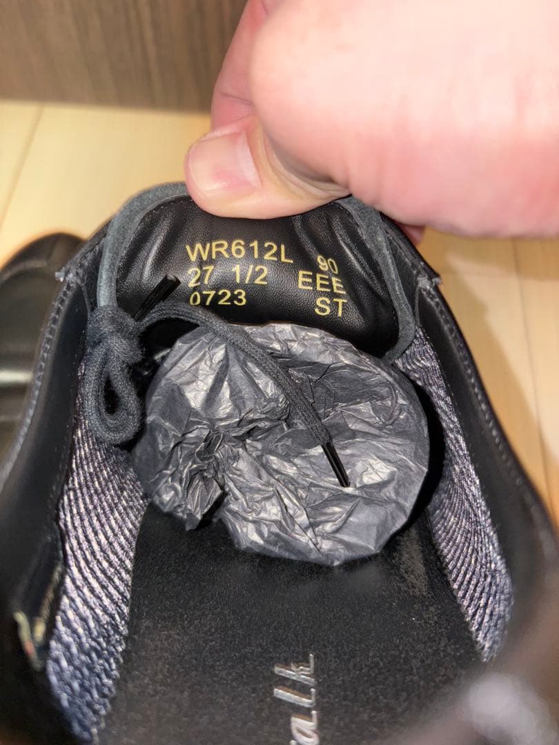 27.5 アシックス　ランウォーク　WR612L ブラック　ゴアテックス