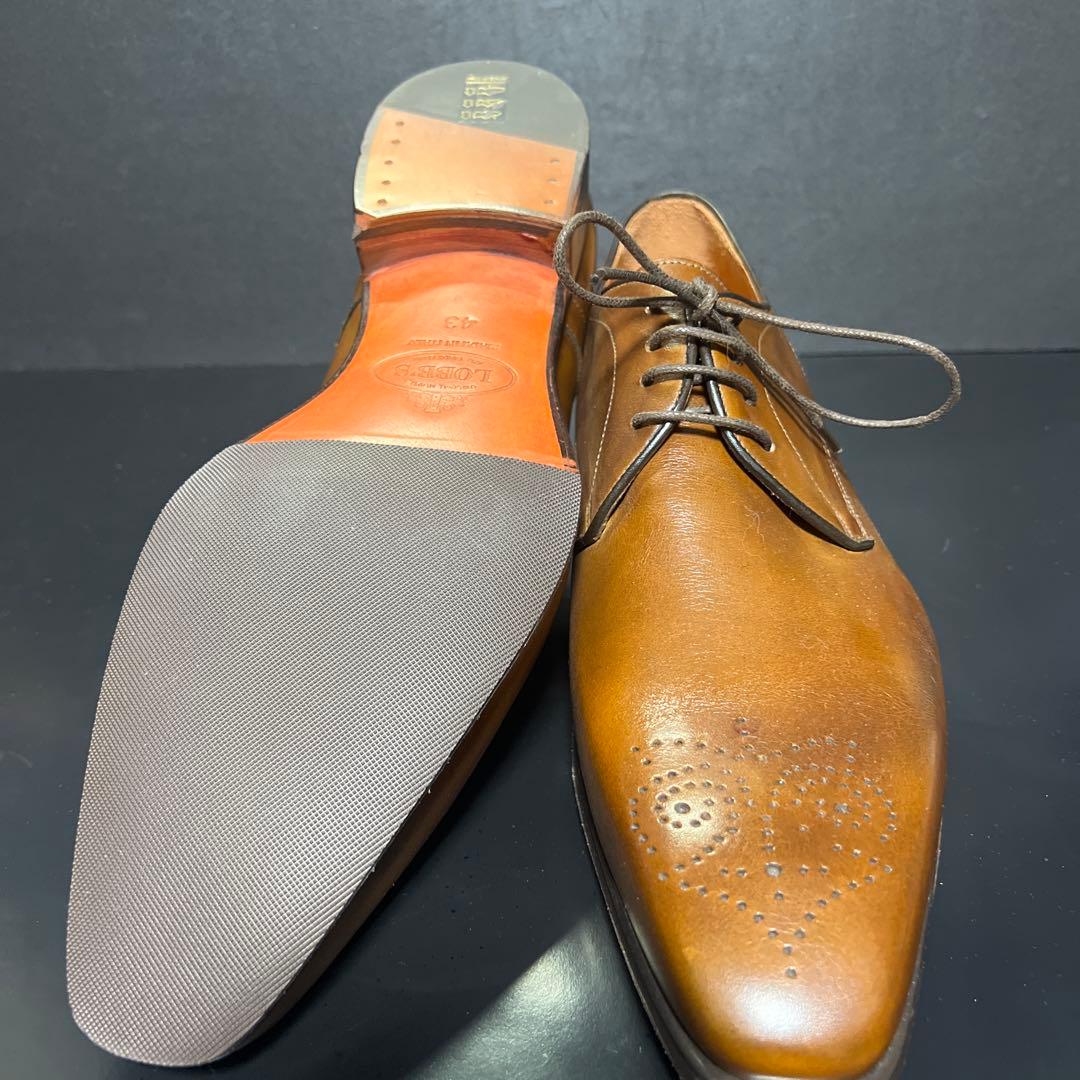 LOBB'S ブラウン ドレスシューズ レースアップ