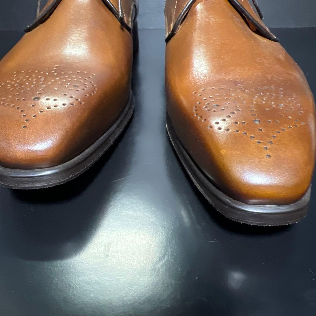 LOBB'S ブラウン ドレスシューズ レースアップ