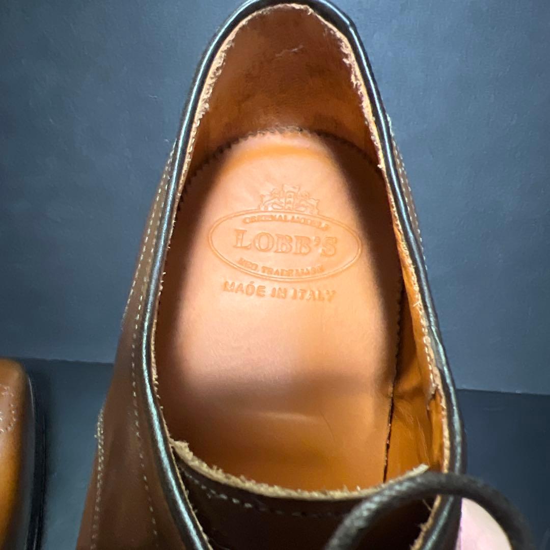 LOBB'S ブラウン ドレスシューズ レースアップ