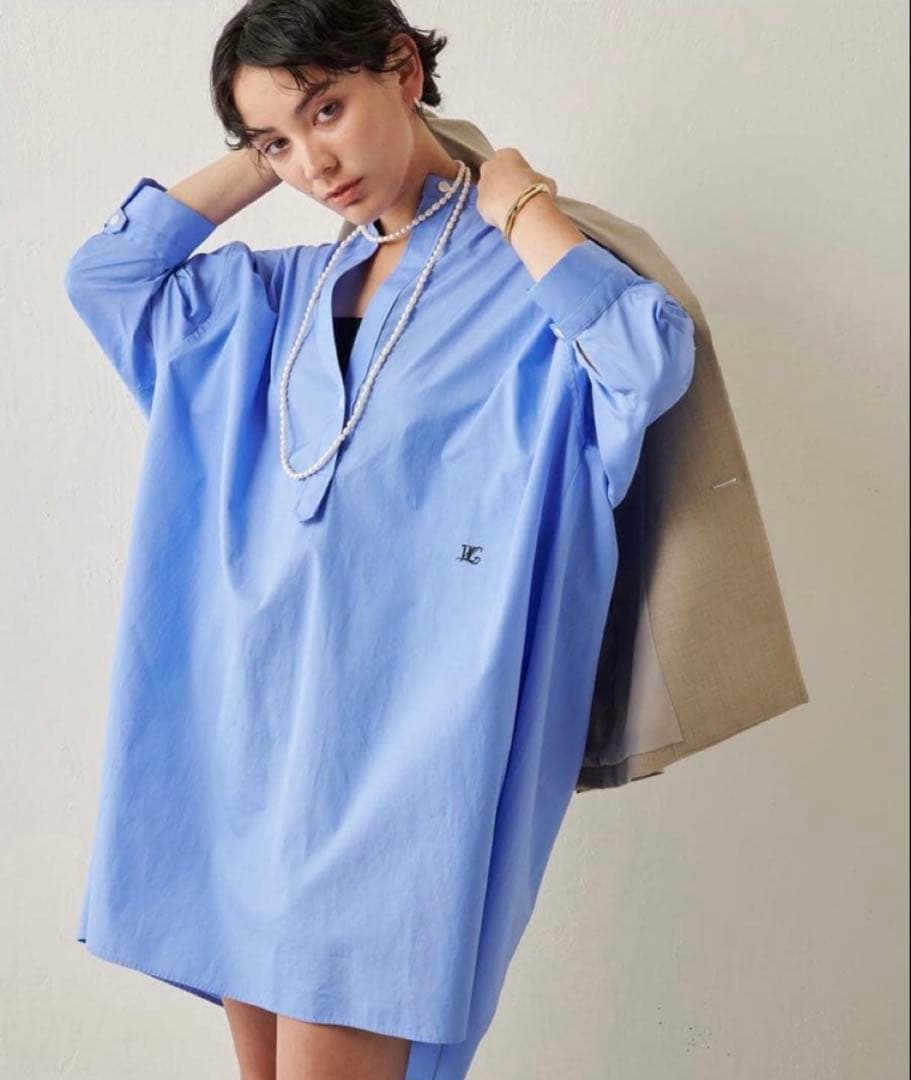 【ウィムガゼット】ライトブルー チュニック 五分袖