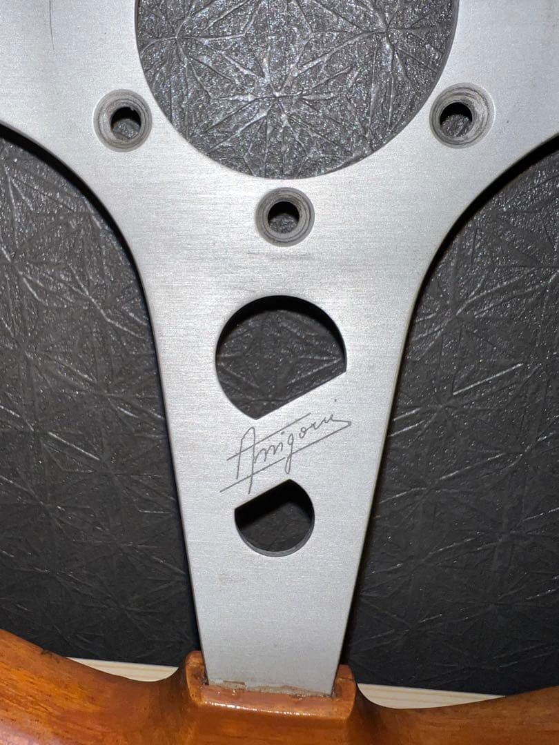 amigoui ITALY ウッドステアリング 当時モノ　モモ　ナルディ