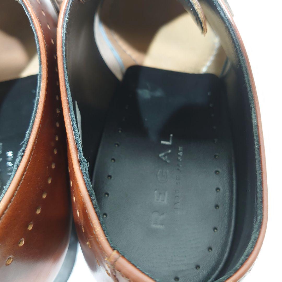 美品 リーガル 11LR ストレートチップ ブラウン