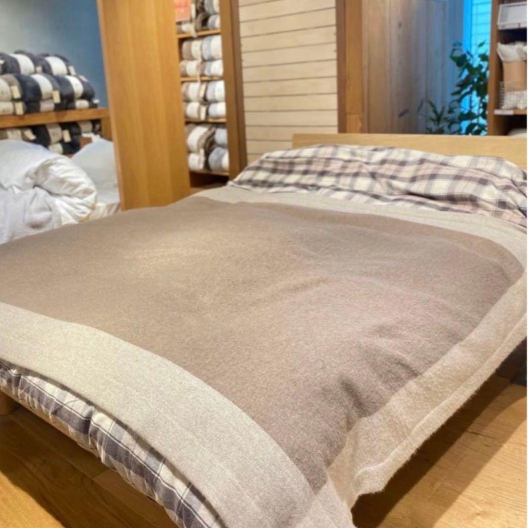 hi-coさま専用 カシミア混　毛布　無印良品　シングル　140✕200