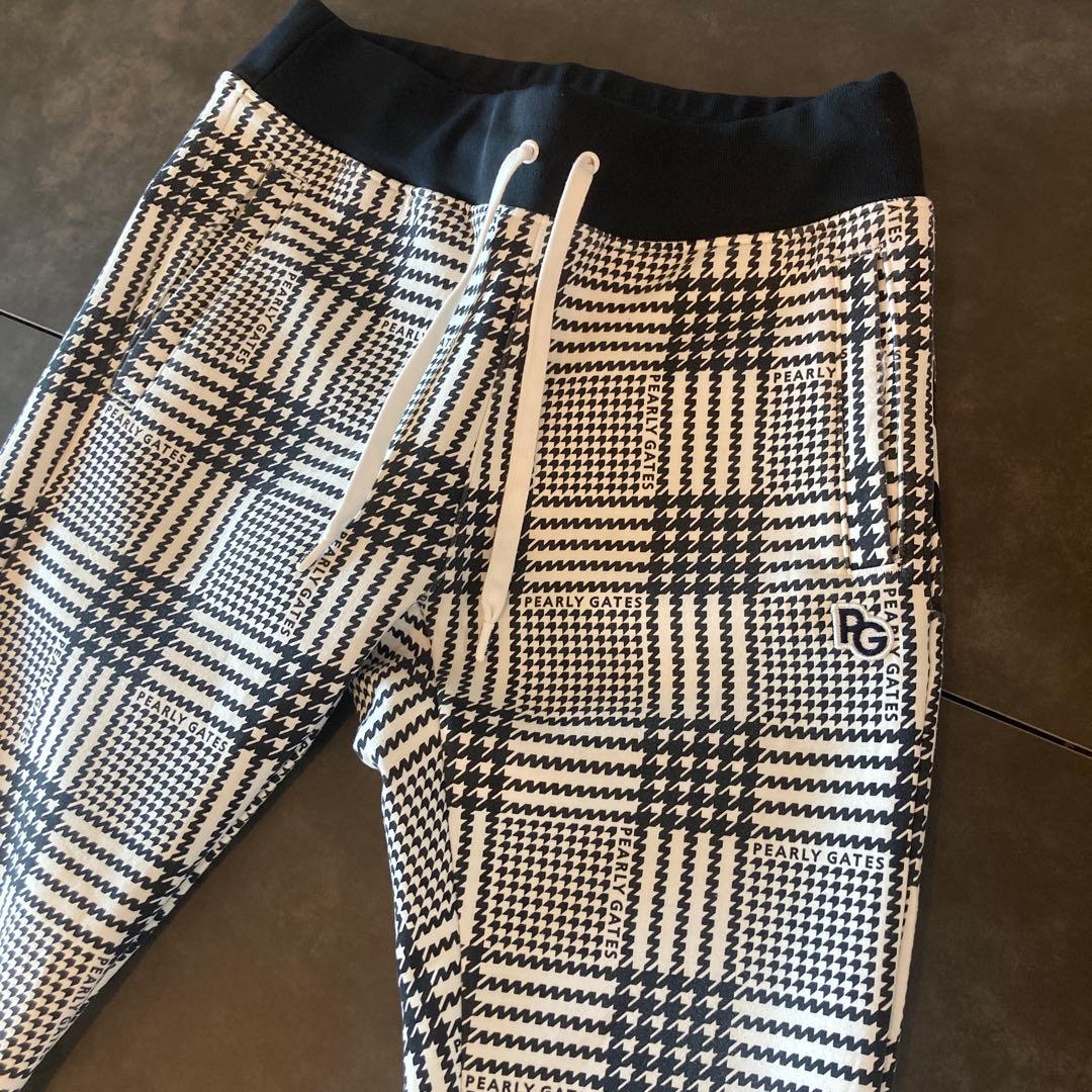 パーリーゲイツ 千鳥格子 チェック柄 ジョガーパンツ PG ロゴ