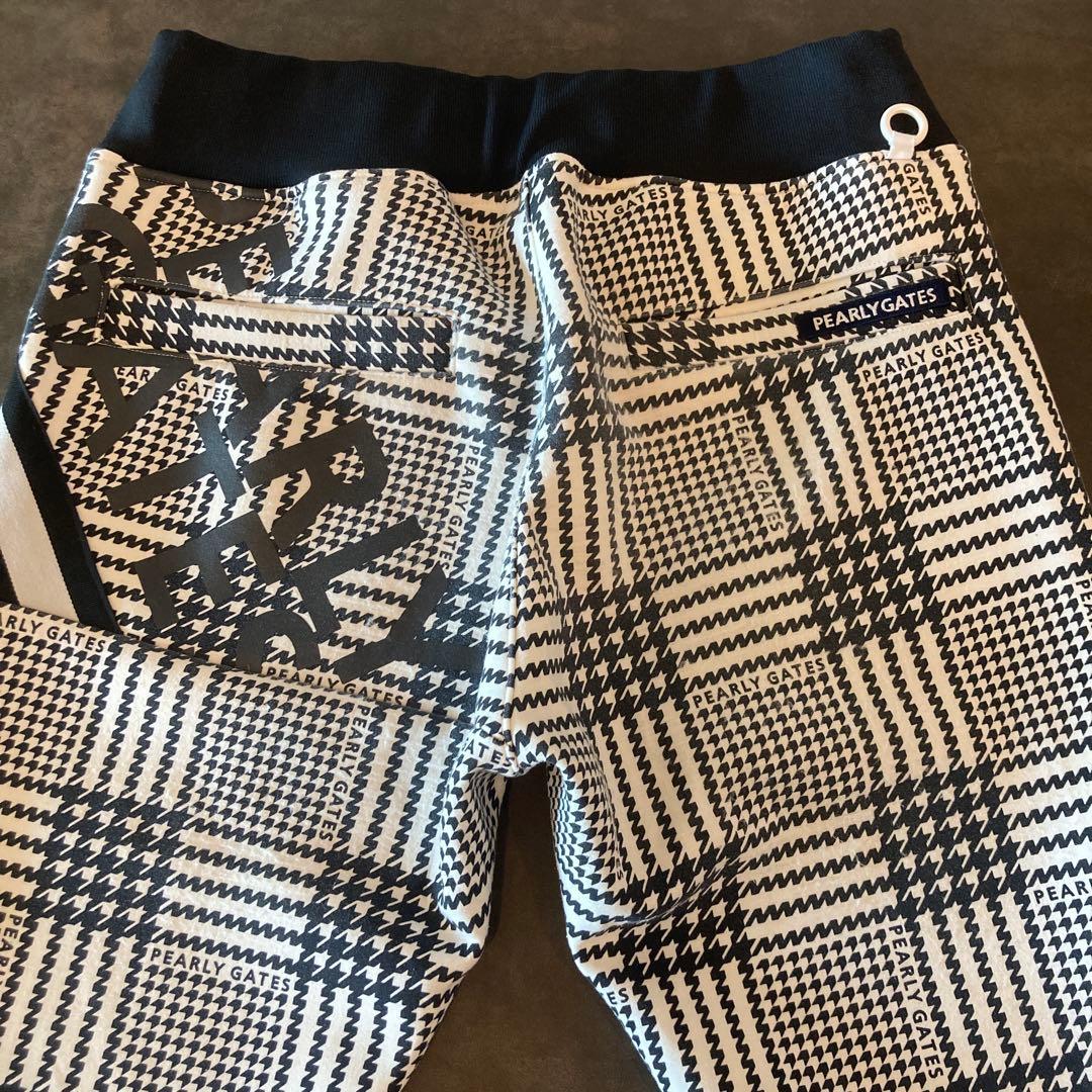 パーリーゲイツ 千鳥格子 チェック柄 ジョガーパンツ PG ロゴ