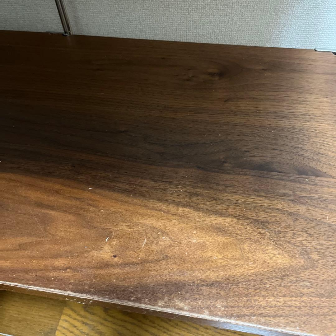 無印良品　ステンレスユニットシェルフ　コーナータイプ(ウォールナット材)セット