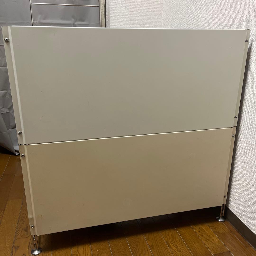 無印良品　ステンレスユニットシェルフ　コーナータイプ(ウォールナット材)セット