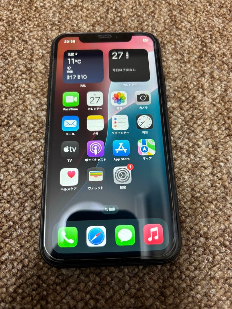 Apple iPhone XR ブラック 本体　修復歴無し