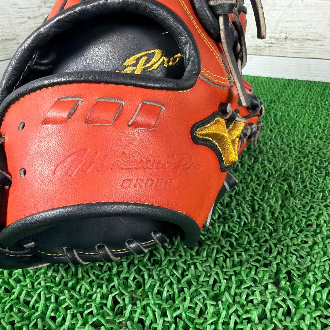 ヒデ 【湯もみ済み】ミズノプロオーダー　軟式外野 専用ケース付き