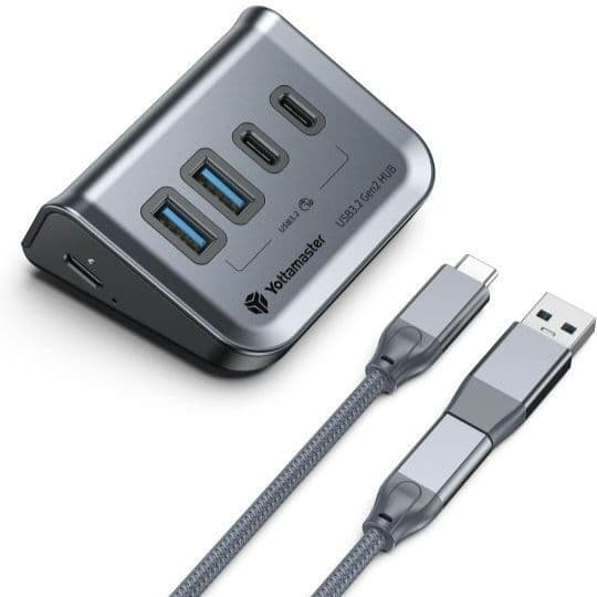 USB 4ポート Type C - USB  2USB-A & 2USB-C付き