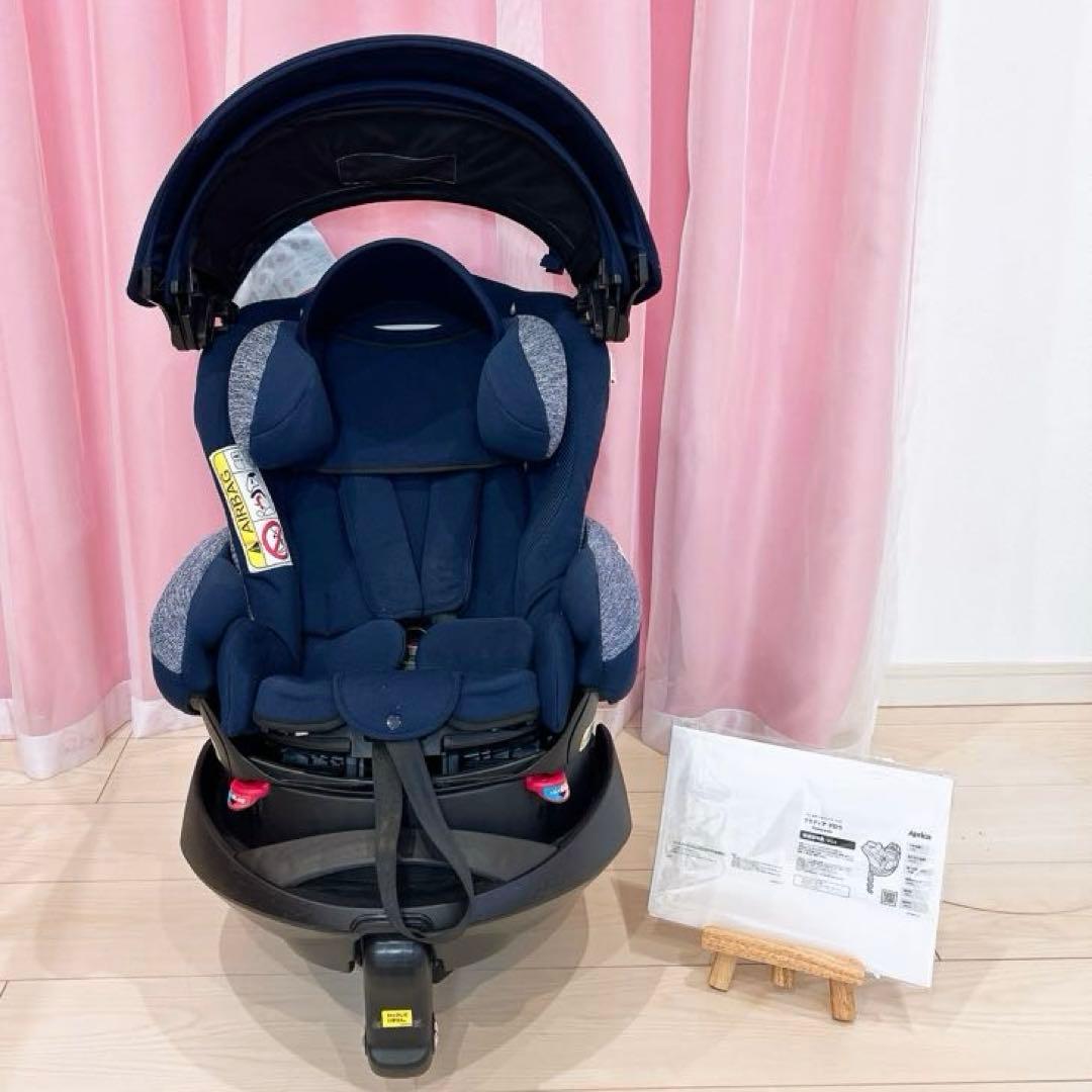 美品✨アップリカ フラディアグロウAC チャイルドシート シートベルト ネイビー