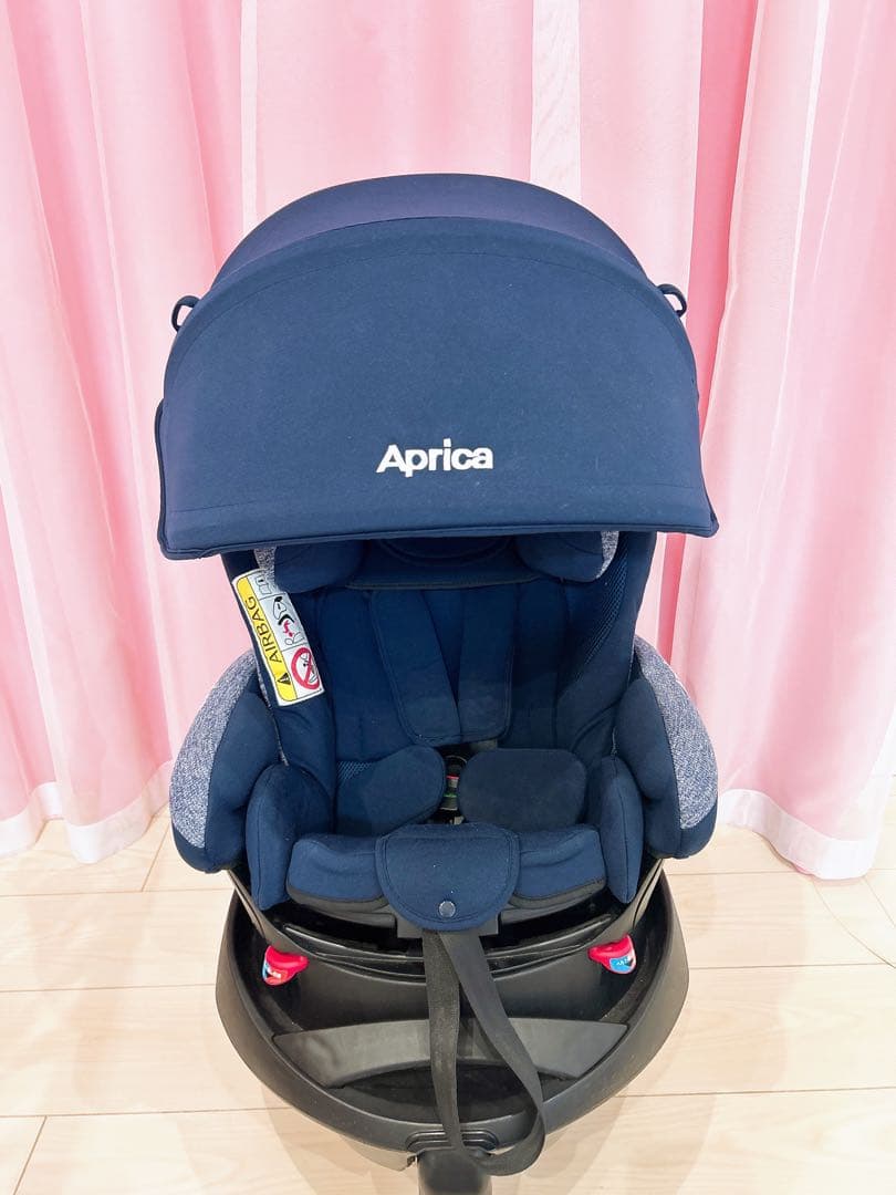 美品✨アップリカ フラディアグロウAC チャイルドシート シートベルト ネイビー