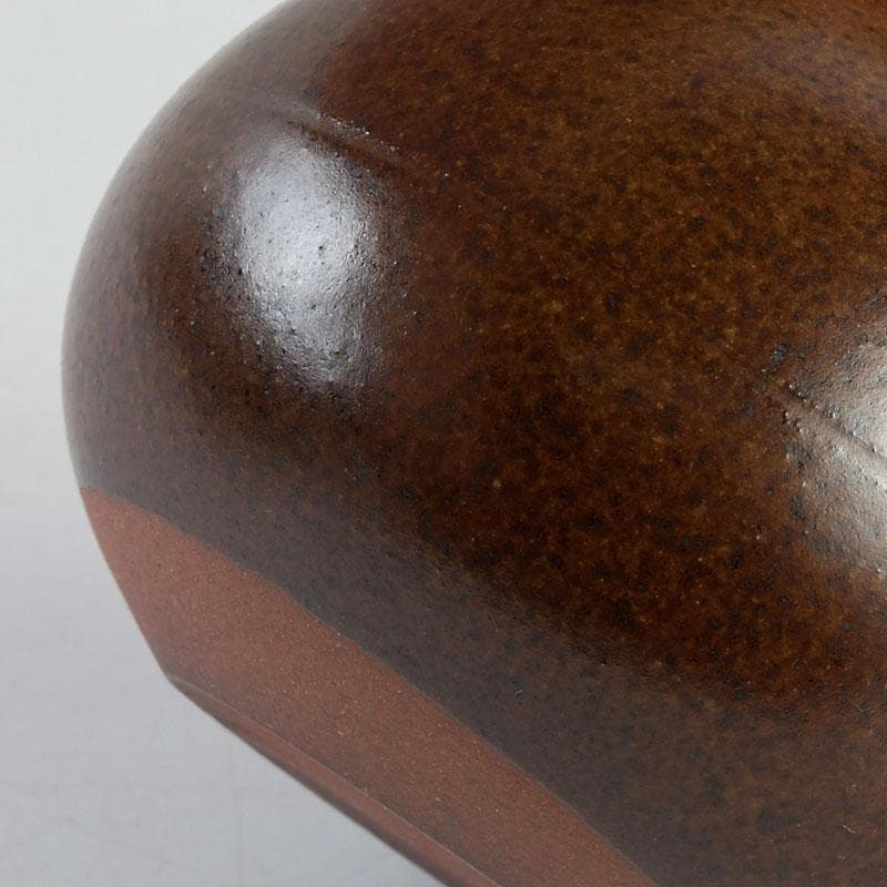 茶道具　笹田（平安）仁史作　大名物　國司茄子写　茶入　共箱　V　9327