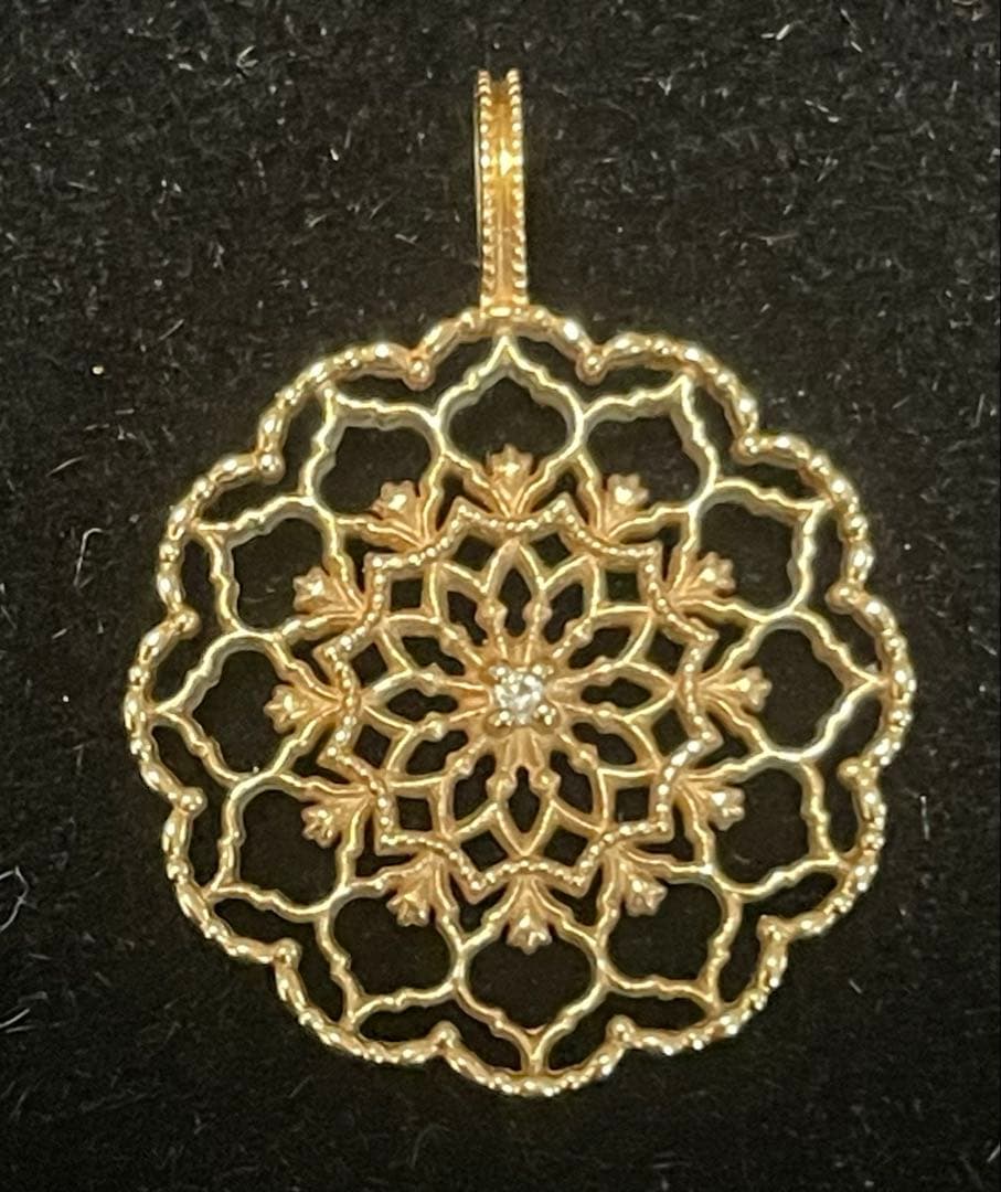 Agete　10kダイヤモンドネックレスチャーム