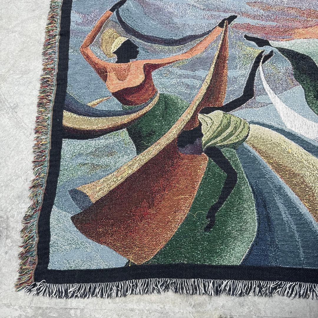 アート　マルチカバー　ソファーカバー　ヴィンテージラグ　125x172