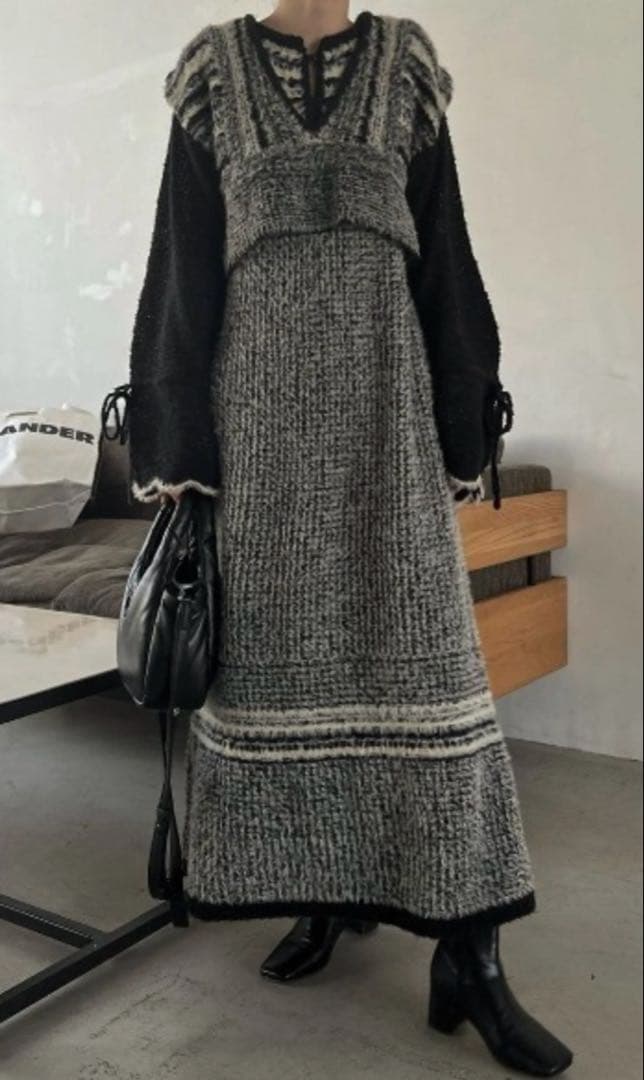 ⭐︎willfully ジャガードワンピース　セットワンピース