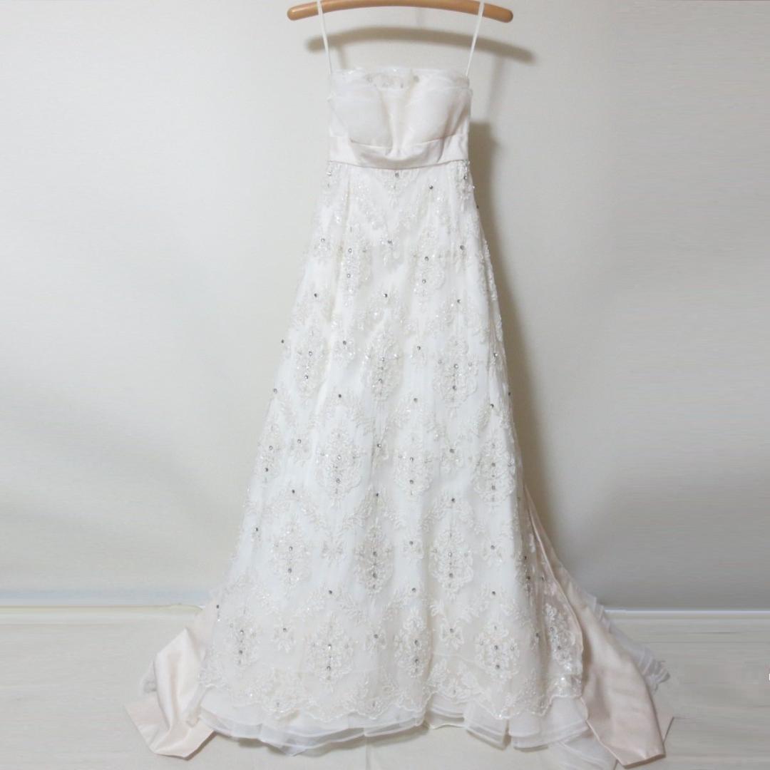 ジルスチュアート　ウエディングドレス　オフホワイト　7号　結婚式　新婦 BC03