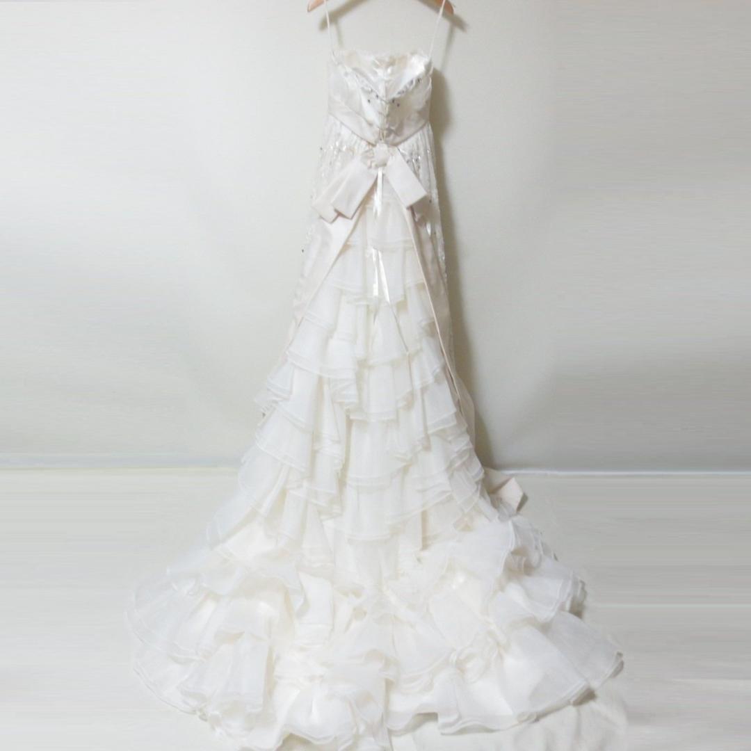 ジルスチュアート　ウエディングドレス　オフホワイト　7号　結婚式　新婦 BC03