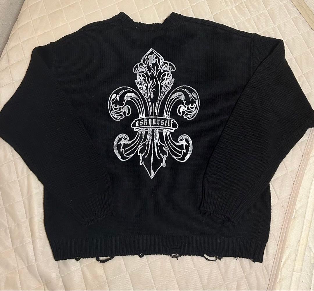 LAST NEST × ASKYURSELF ダメージニット　コラボ　Lサイズ