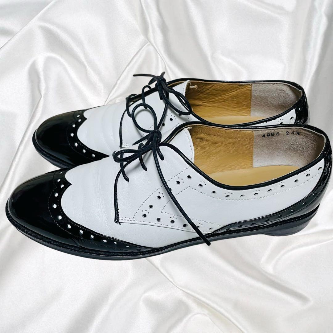 【tsumori chisato】美品ツモリチサト ウィングチップ コンビレザー