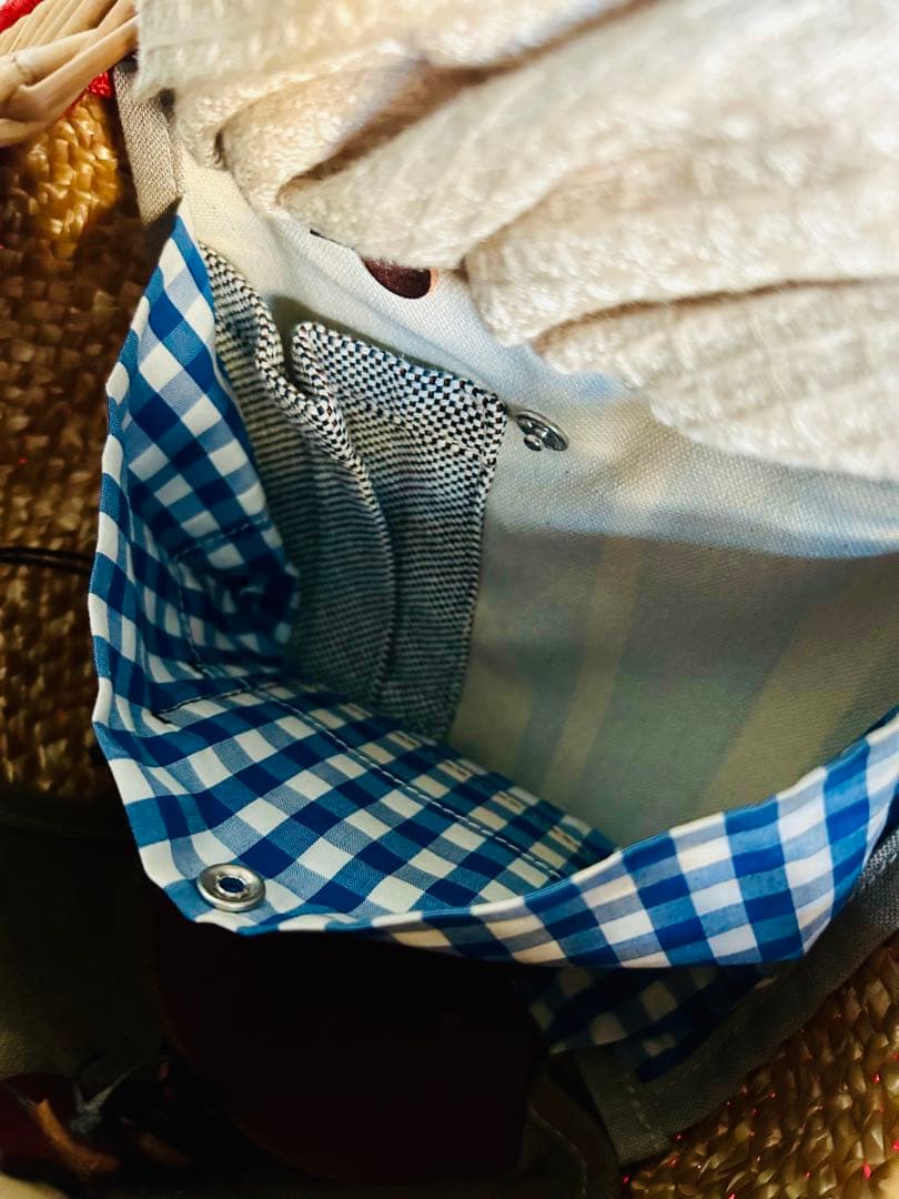 美品【エバゴスebagos】カゴバッグ赤