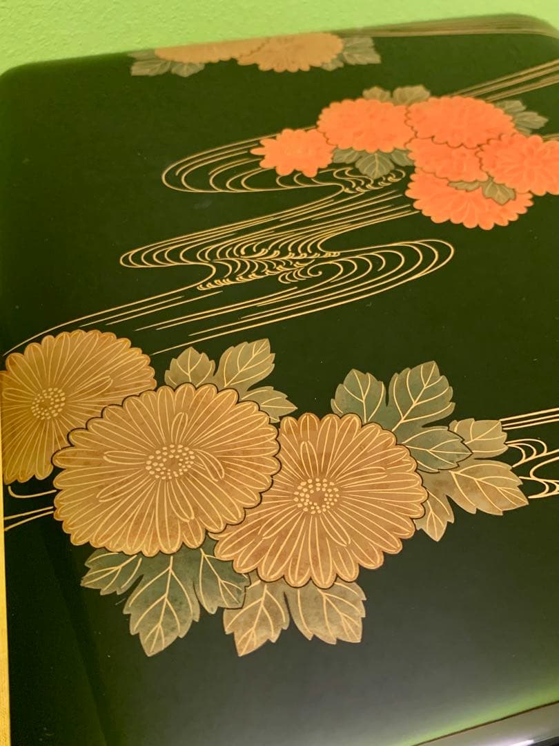 輪島塗　慶塚漆器工房　菊水蒔絵　 文庫　文箱