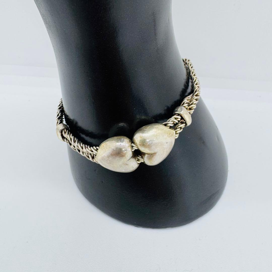 ✨Tiffany& Co.✨シルバー925✨ダブルハート✨ブレスレット✨