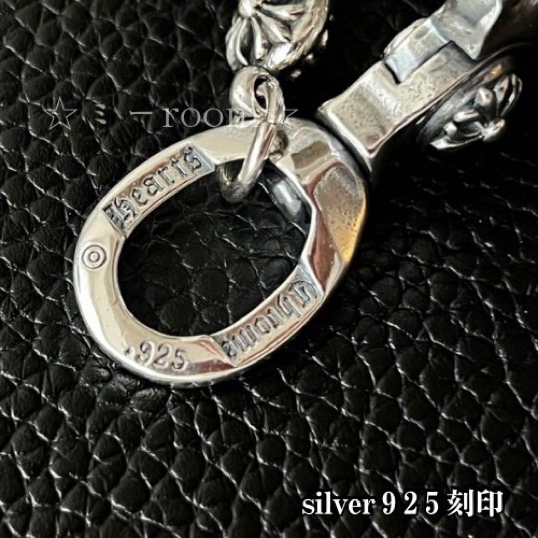 【3本】ウォレットチェーン シルバー クロスボールチェーンdagger S925