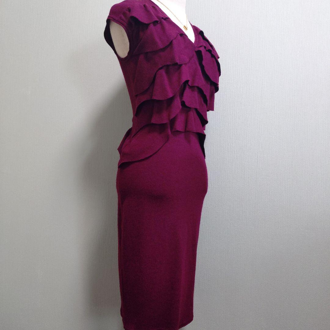 FENDI フリースウール100％ フリルワンピース