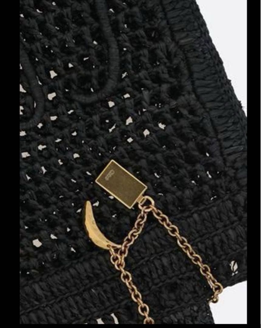 Chloé estate banana ラフィアトート