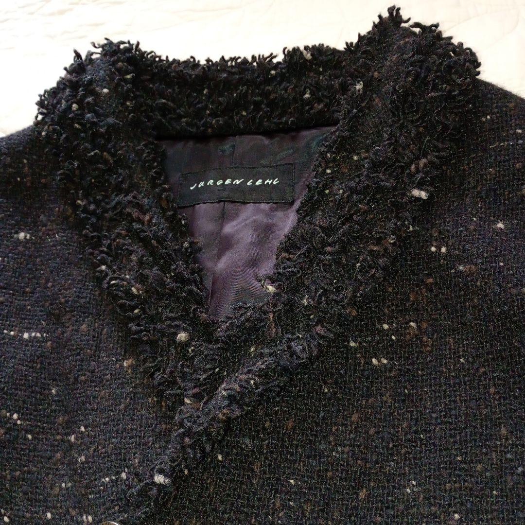 〘美品〙ヨーガンレール［ツイードジャケット ］フリル 身幅約51 ババグーリ