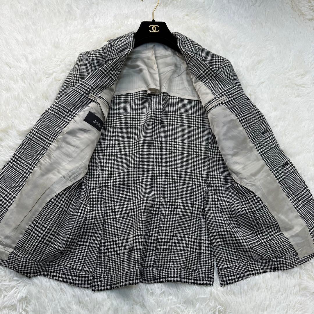ビームス　Brilla 千鳥柄テーラードジャケット　42サイズ　BEAMS 総柄