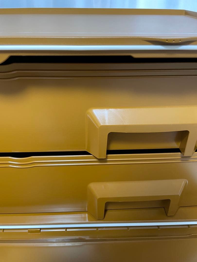 タッパーウェア スーパーチェストワイド　セピアカラー（引き出し2段）