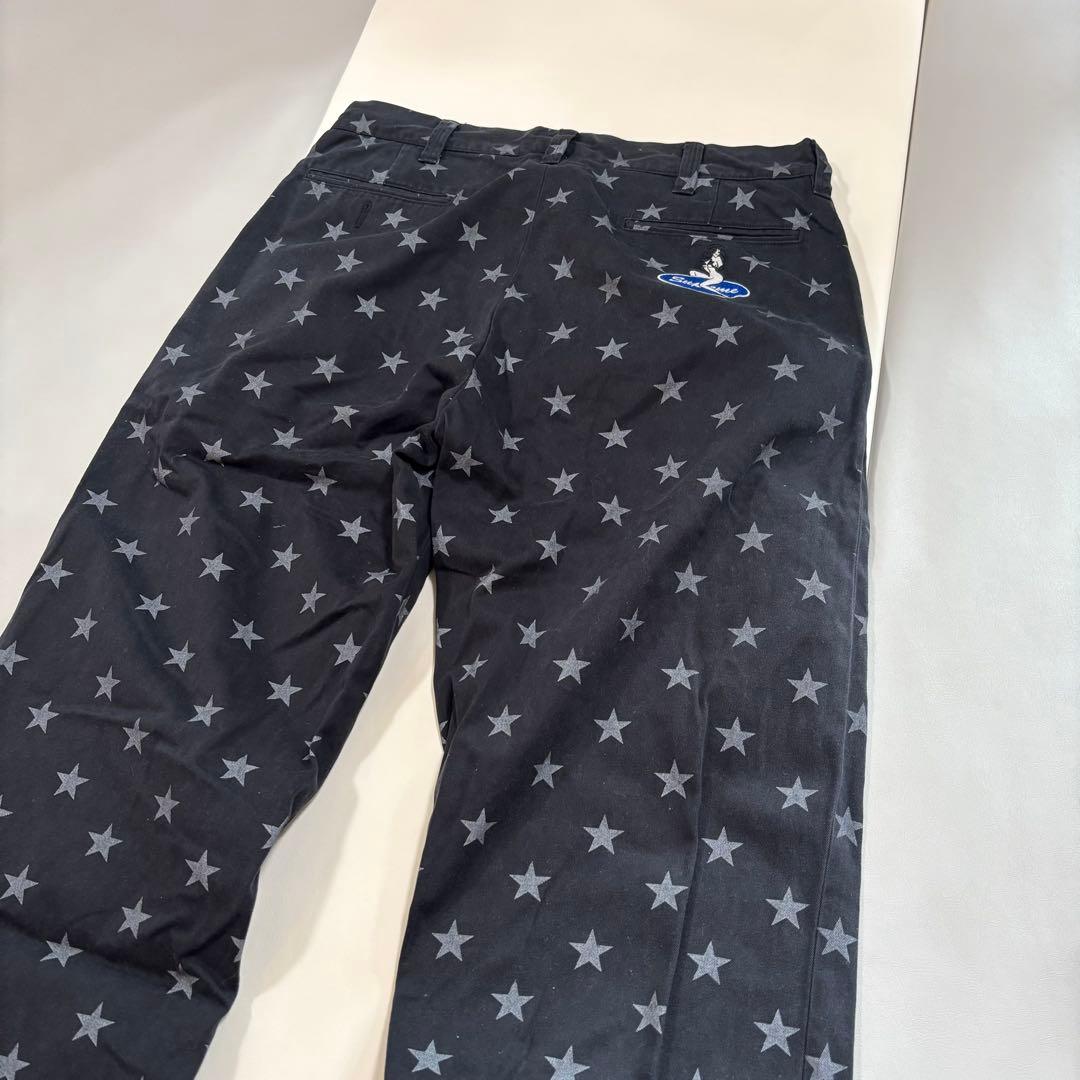 g*l様 supreme チノパン　ブラック　星　スター　ピンナップ　ガール　ワ
