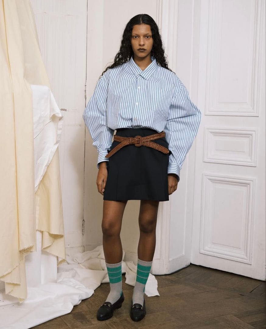 新品15万！MERYLL ROGGE 金ボタン テーラード スカート 紺 42