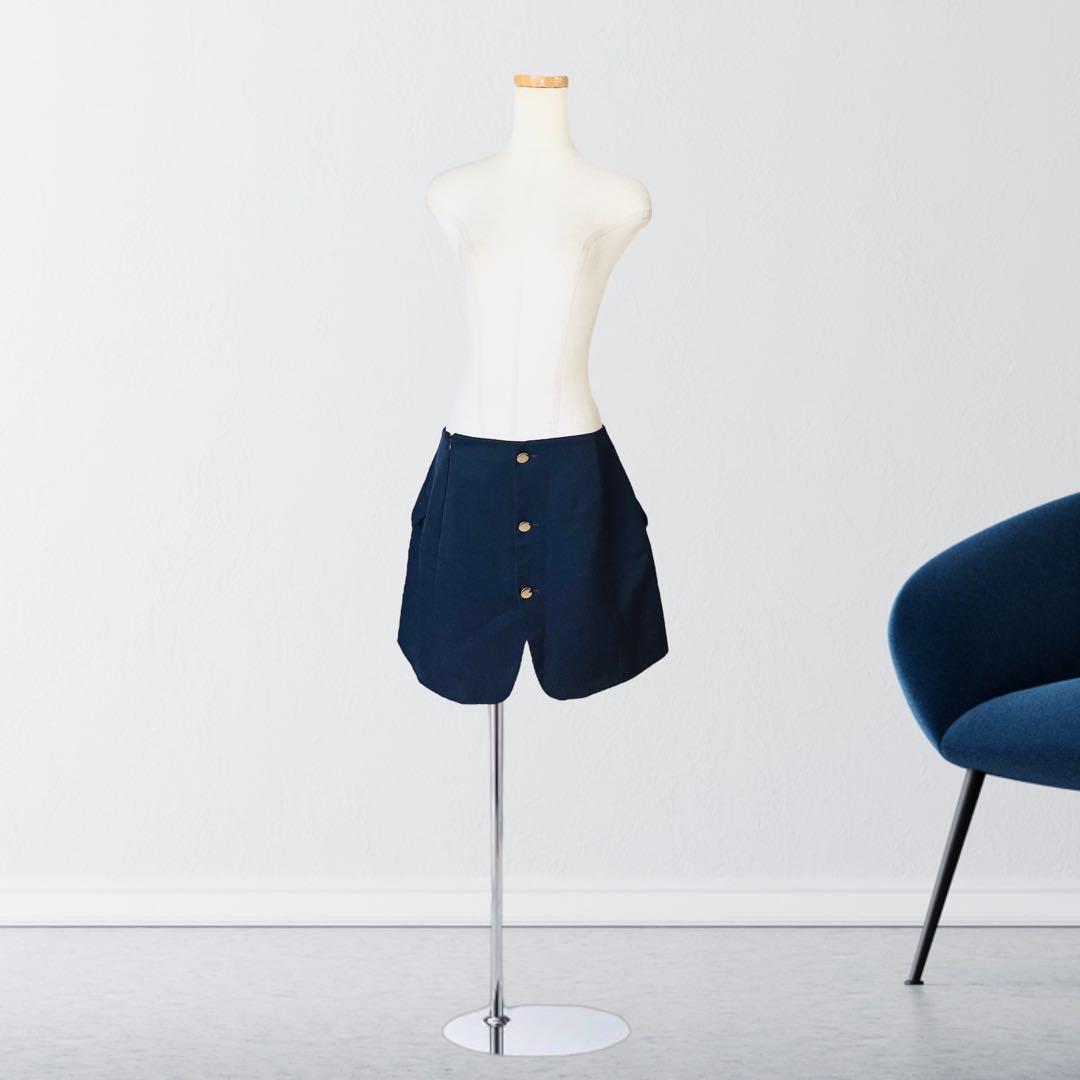 新品15万！MERYLL ROGGE 金ボタン テーラード スカート 紺 42