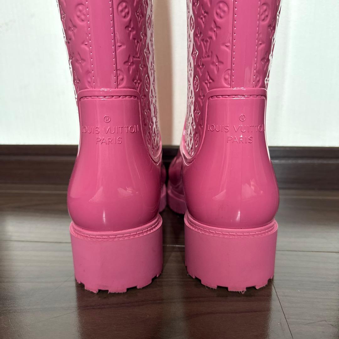 LOUIS VUITTON ピンクラバー　レイン　ブーツ
