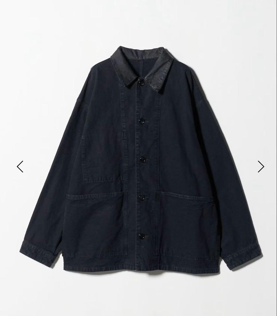 H BEAUTY&YOUTH ＜H＞フェード レザーカラー カバーオール