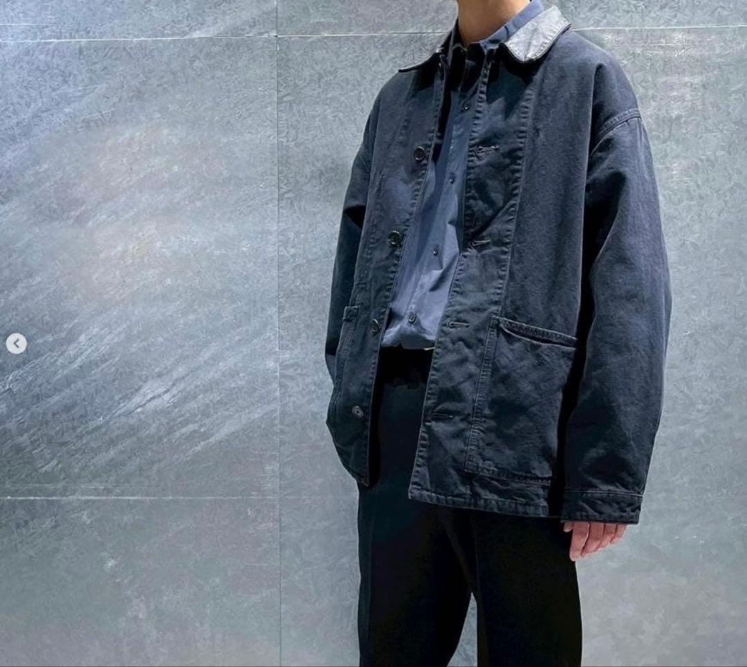 H BEAUTY&YOUTH ＜H＞フェード レザーカラー カバーオール