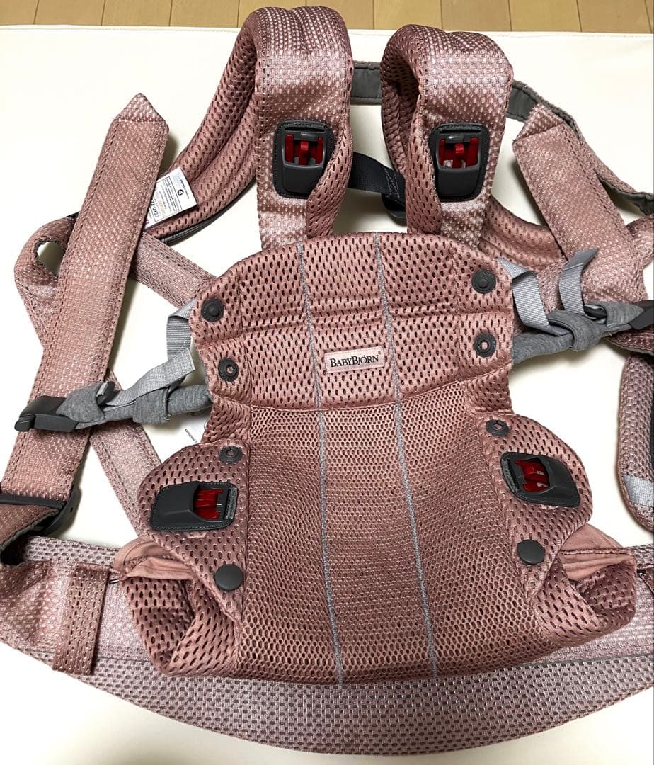 BabyBjornハーモニー　メッシュ抱っこ紐ダスティピンク保証あり新生児ベビー