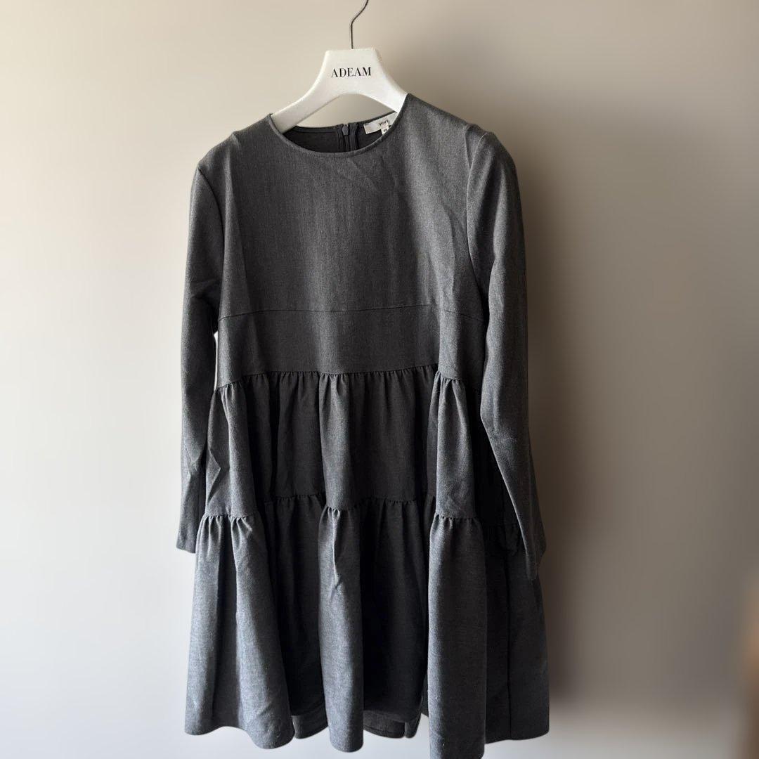 yori ウォームティアード　長袖　チュニック グレー