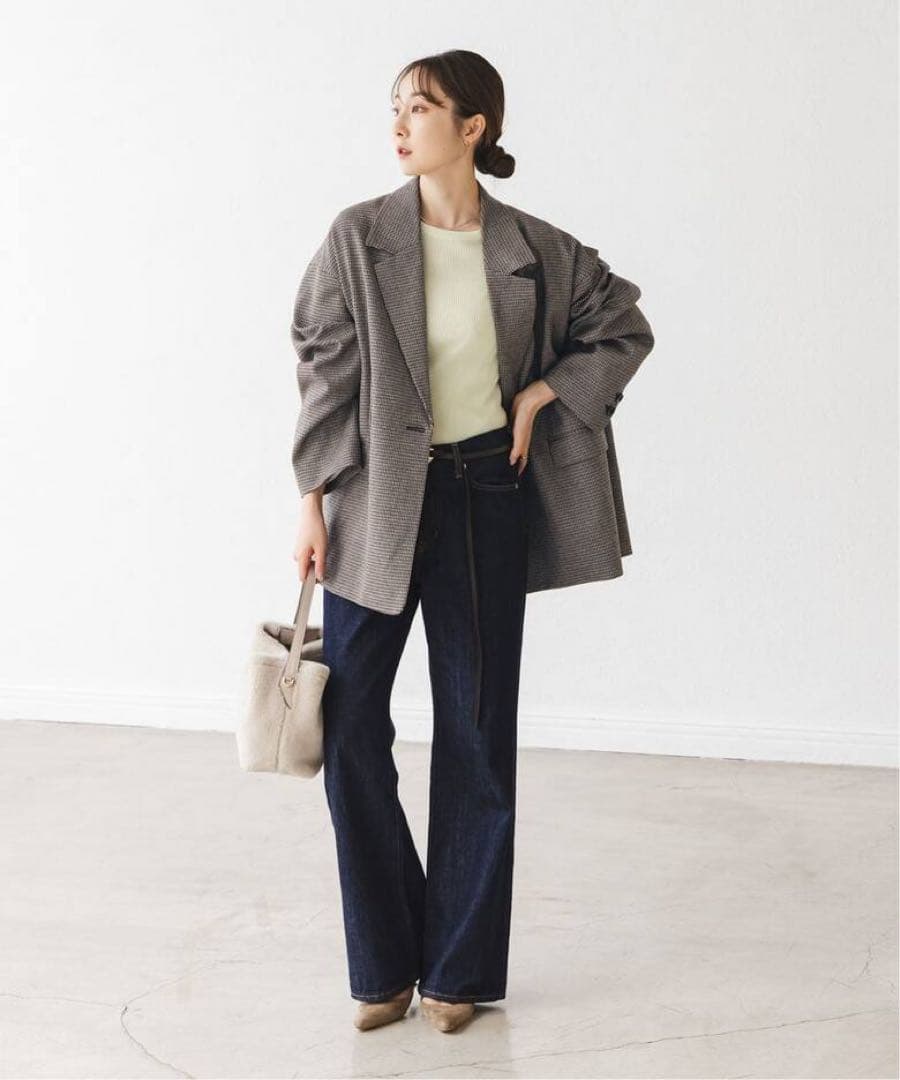 NOBLE オーバーサイズチェックジャケット