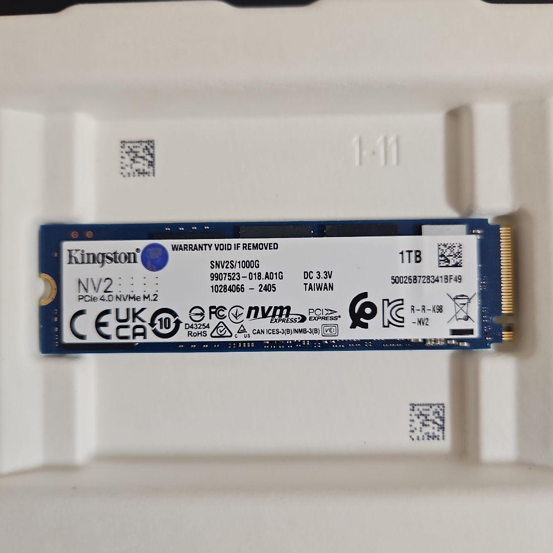 内蔵型SSD Kingston NV2 1TB NVMe M.2 SSD
